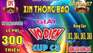 Giải vô địch cúp C3 ngày 29/4/2025