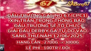 Giải Gà Tự Do CPC1 12/6/2025