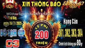 Giải Đá Gà Cúp C3 Ngày 27/7/2025